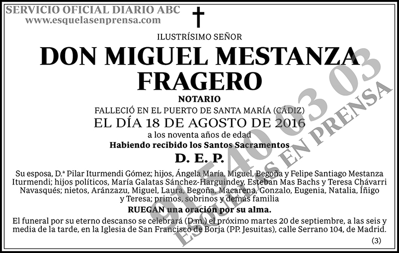 Miguel Mestanza Fragero